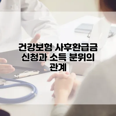 건강보험 사후환급금 신청과 소득 분위의 관계