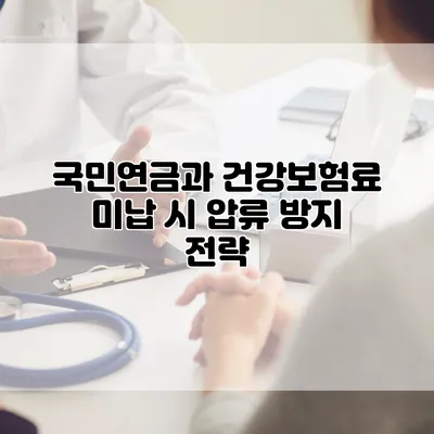 국민연금과 건강보험료 미납 시 압류 방지 전략