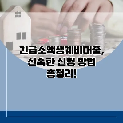 긴급소액생계비대출, 신속한 신청 방법 총정리!