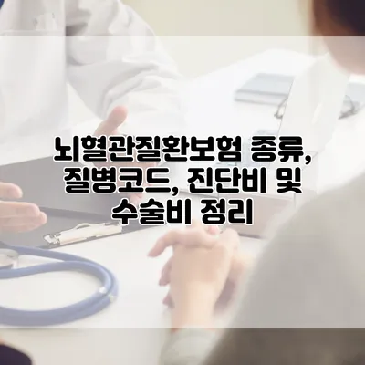 뇌혈관질환보험 종류, 질병코드, 진단비 및 수술비 정리