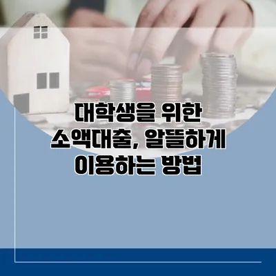대학생을 위한 소액대출, 알뜰하게 이용하는 방법