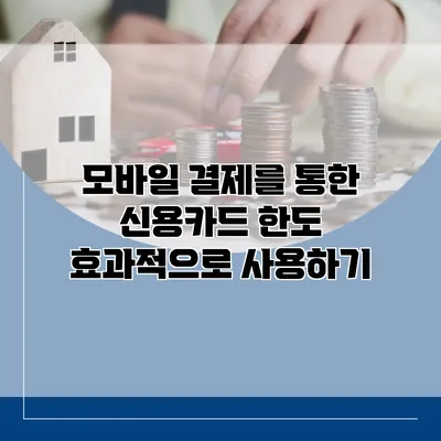 모바일 결제를 통한 신용카드 한도 효과적으로 사용하기