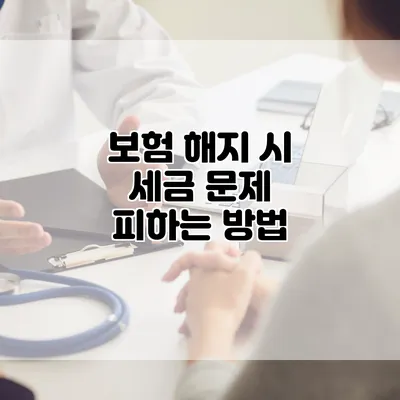 보험 해지 시 세금 문제 피하는 방법