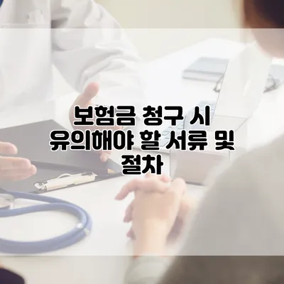 보험금 청구 시 유의해야 할 서류 및 절차
