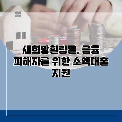새희망힐링론, 금융 피해자를 위한 소액대출 지원