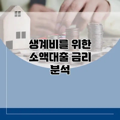 생계비를 위한 소액대출 금리 분석