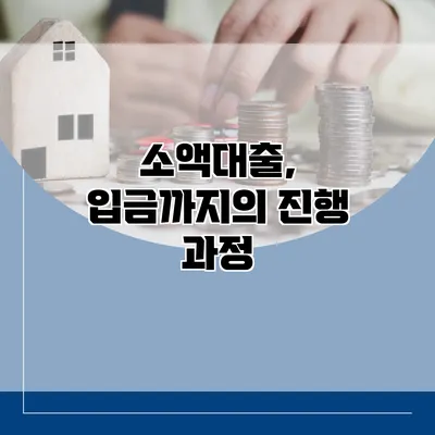 소액대출, 입금까지의 진행 과정