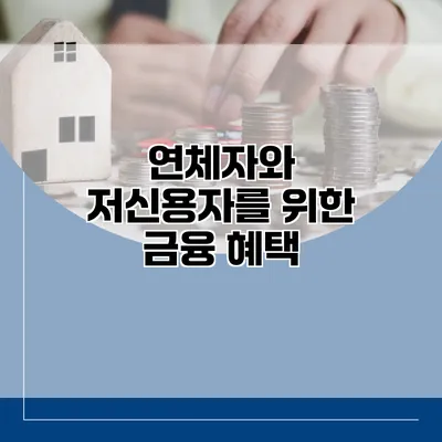 연체자와 저신용자를 위한 금융 혜택