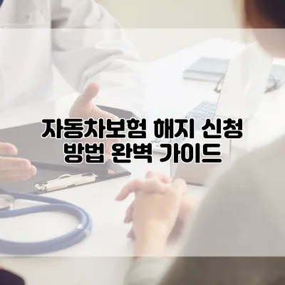 자동차보험 해지 신청 방법 완벽 가이드