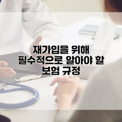 재가입을 위해 필수적으로 알아야 할 보험 규정