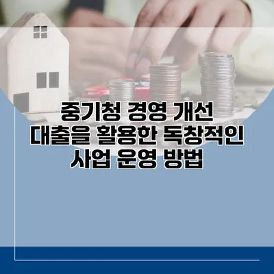 중기청 경영 개선 대출을 활용한 독창적인 사업 운영 방법