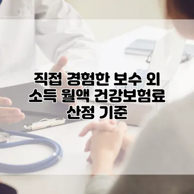 직접 경험한 보수 외 소득 월액 건강보험료 산정 기준