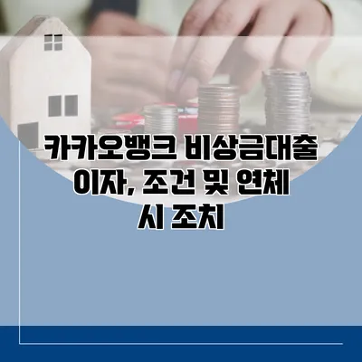 카카오뱅크 비상금대출 이자, 조건 및 연체 시 조치