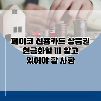 페이코 신용카드 상품권 현금화할 때 알고 있어야 할 사항
