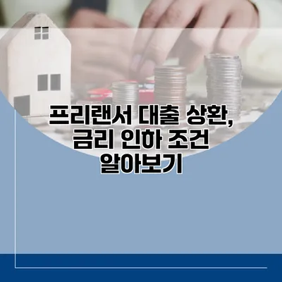 프리랜서 대출 상환, 금리 인하 조건 알아보기