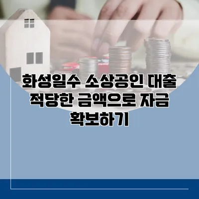 화성일수 소상공인 대출 적당한 금액으로 자금 확보하기