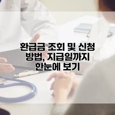 환급금 조회 및 신청 방법, 지급일까지 한눈에 보기