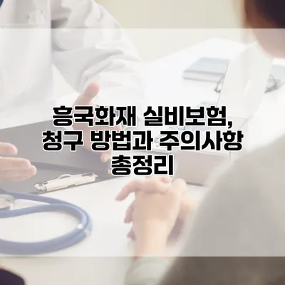 흥국화재 실비보험, 청구 방법과 주의사항 총정리