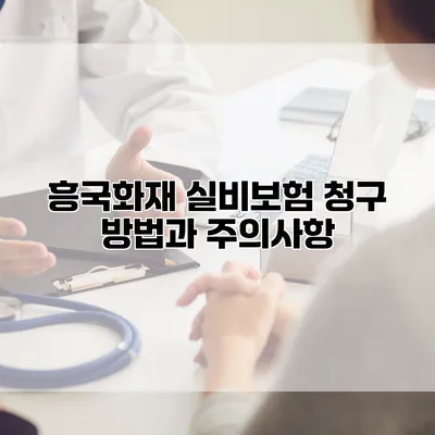 흥국화재 실비보험 청구 방법과 주의사항