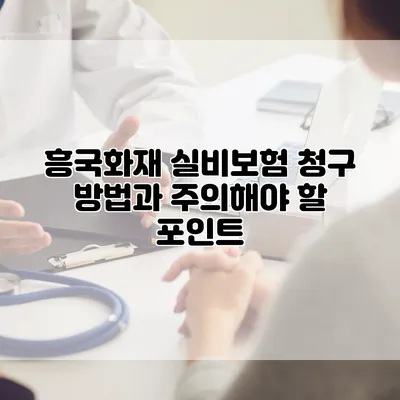 흥국화재 실비보험 청구 방법과 주의해야 할 포인트
