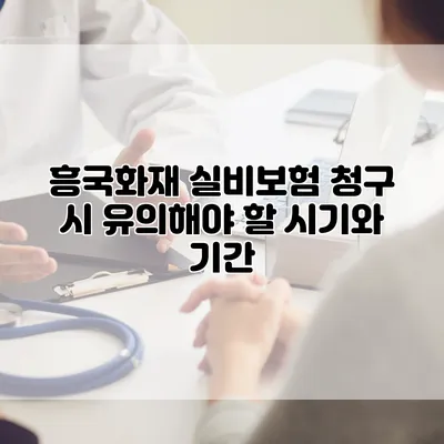 흥국화재 실비보험 청구 시 유의해야 할 시기와 기간