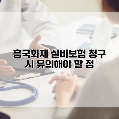 흥국화재 실비보험 청구 시 유의해야 할 점