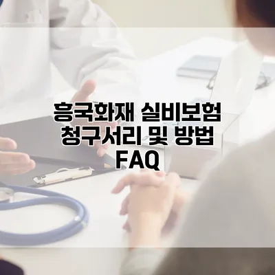 흥국화재 실비보험 청구서리 및 방법 FAQ