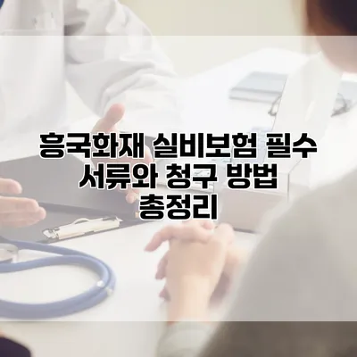 흥국화재 실비보험 필수 서류와 청구 방법 총정리