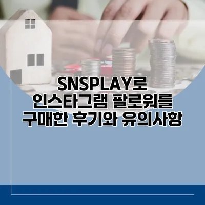 SNSPLAY로 인스타그램 팔로워를 구매한 후기와 유의사항
