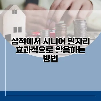 **삼척에서 시니어 일자리 효과적으로 활용하는 방법**