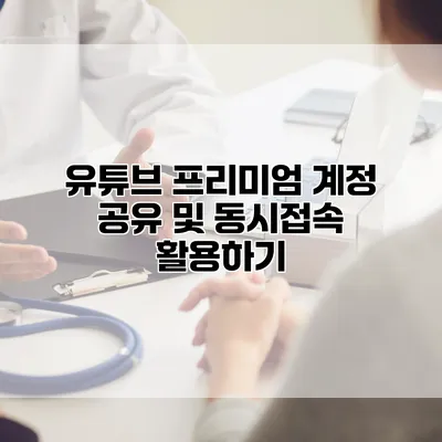유튜브 프리미엄 계정 공유 및 동시접속 활용하기