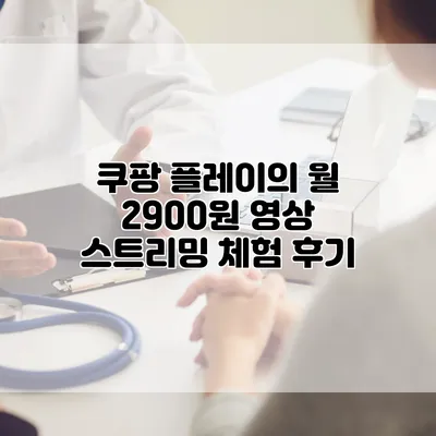 쿠팡 플레이의 월 2900원 영상 스트리밍 체험 후기